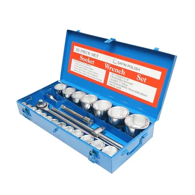 Set 24 pezzi Set di chiavi a bussola 3/4" 19-70mm. Set di bussole 3/4" cricchetto Breckner Germany