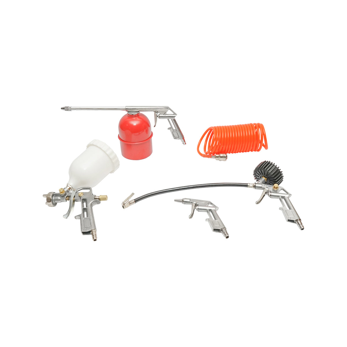 Set 5 pezzi per aria compressa: verniciatura, soffiaggio e gonfiaggio