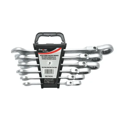 Set 6 chiavi combinate con cricchetto Snodate CrV 8-19 mm Breckner Germany - immagine 2