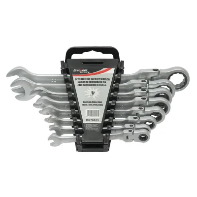 Set 8 chiavi combinate con cricchetto Snodate CrV 8-22 mm Breckner Germany - immagine 2