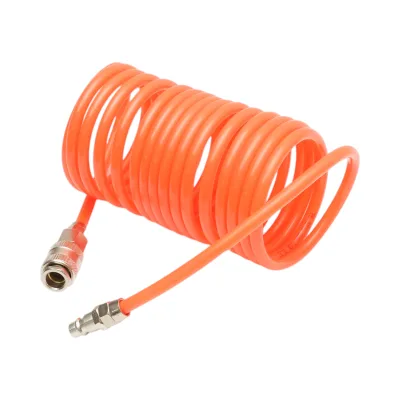 Set aria compressa da 5 pezzi con tubo a spirale da 5 m, pistola ad aria compressa per lavaggio, verniciatura, gonfiaggio e soffiaggio - immagine 5