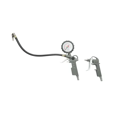 Set aria compressa da 5 pezzi con tubo a spirale da 5 m, pistola ad aria compressa per lavaggio, verniciatura, gonfiaggio e soffiaggio - immagine 4