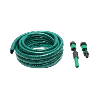 Set avvolgitubo da giardino 19mm x 7.5m con adattatore 3/4-1/2, connettori e ugello regolabile 1/2 - immagine 2