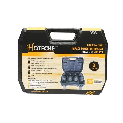 Set Bussole a Impatto 3/4" 8 pezzi 26-38mm Hoteche - immagine 5