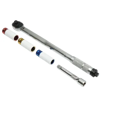 Set chiave dinamometrica 1/2 con 3 bussole da 17, 19, 21 mm coppia 40-210 Nm Breckner Germany - immagine 2