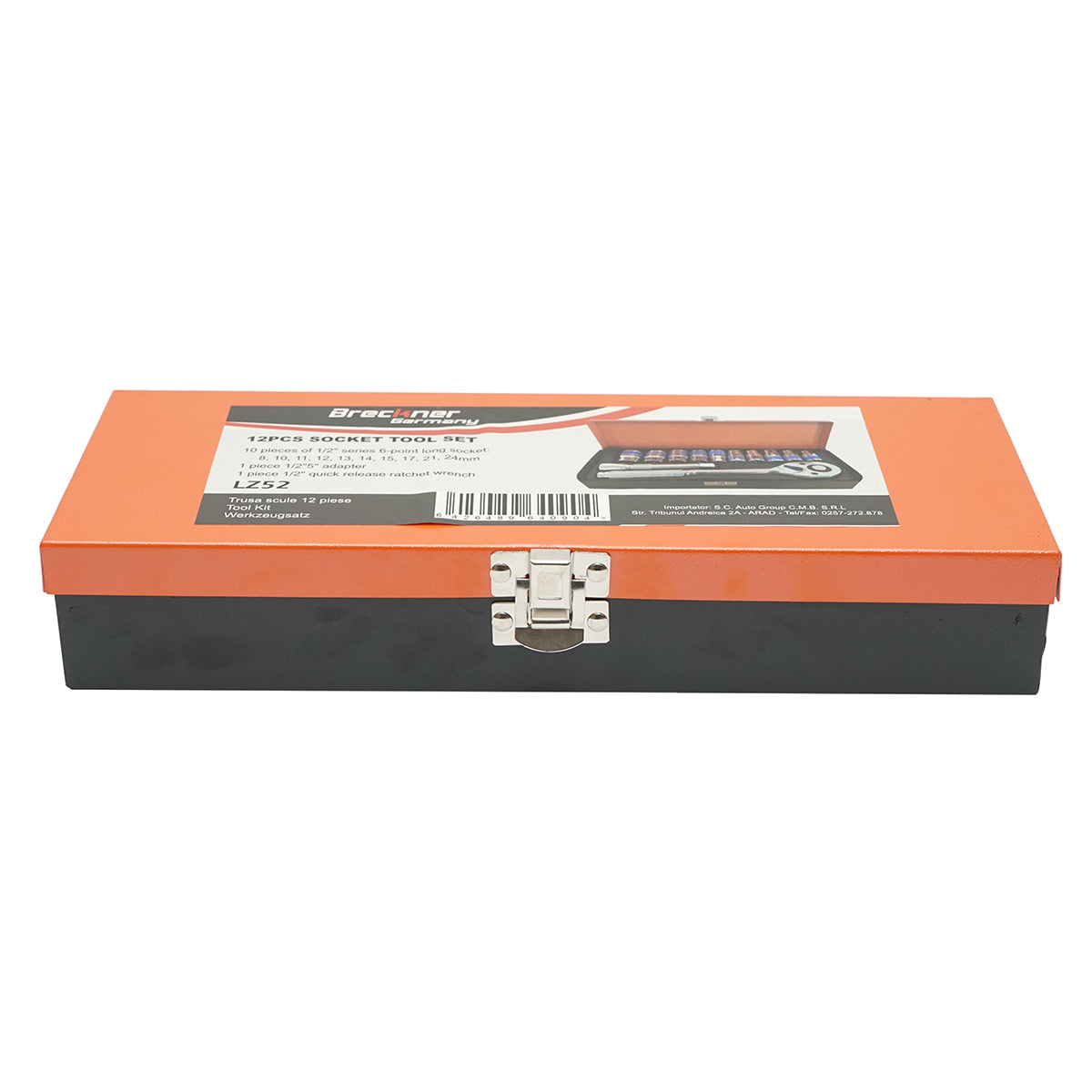 Set chiavi a bussola 8-22mm, 1/2 cacciavite a cricchetto 12 pezzi Breckner Germany - immagine 4