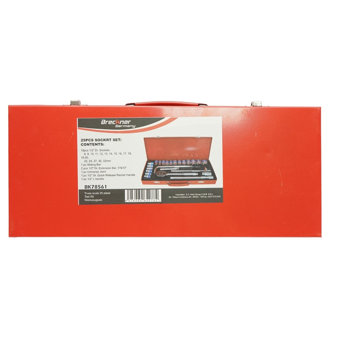 Set chiavi a bussola 8-32mm, 1/2 cacciavite a cricchetto 25 pezzi Breckner Germany - immagine 2