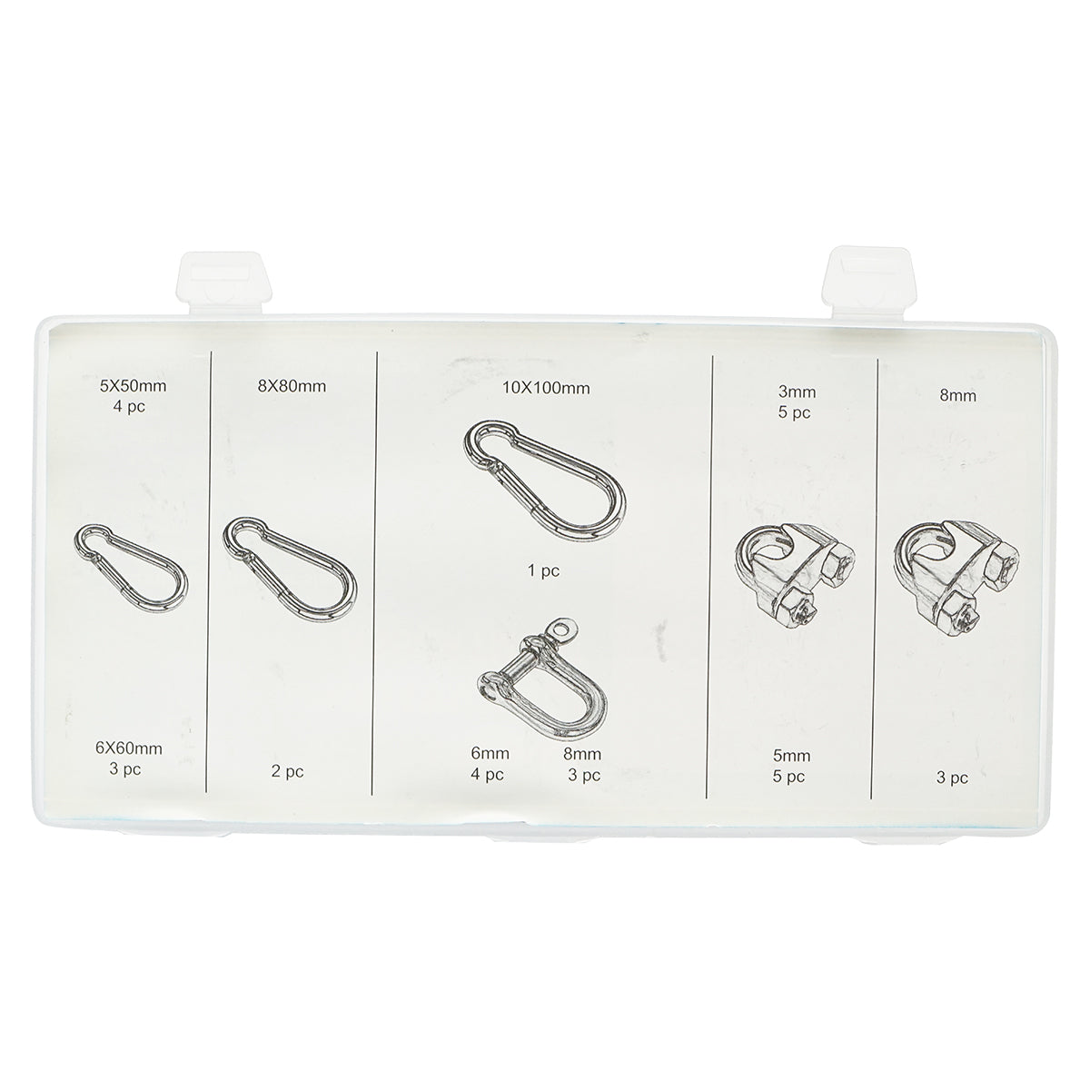 Set combinato di 10 moschettoni e 20 fascette Breckner Germany - immagine 2