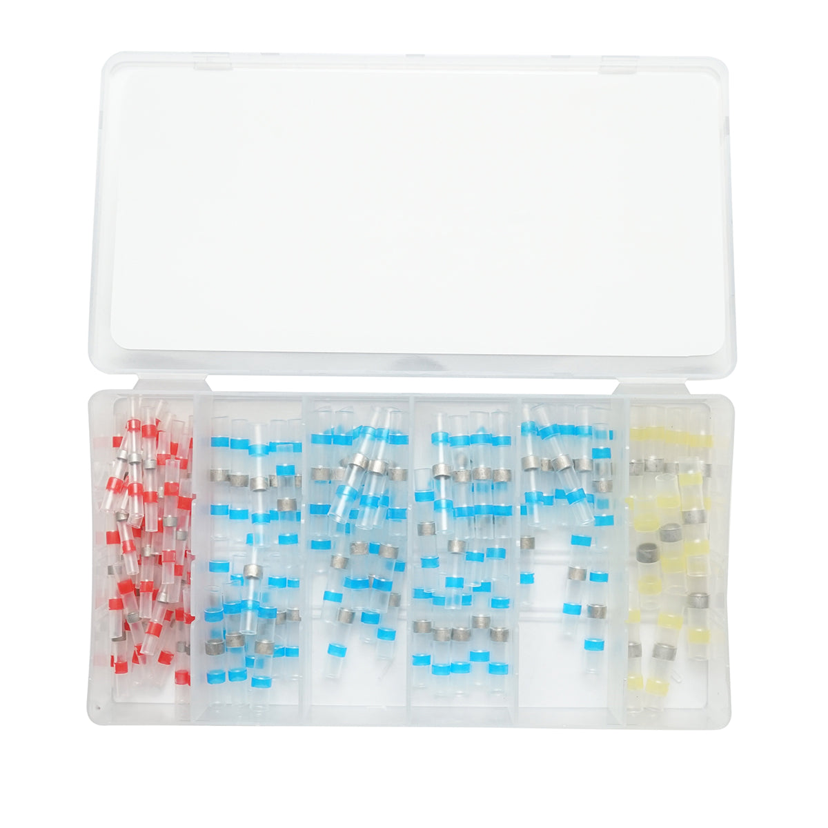 Set connettori termorestringenti con anello di stagno 0.5–6 mm², 100 pezzi - immagine 2