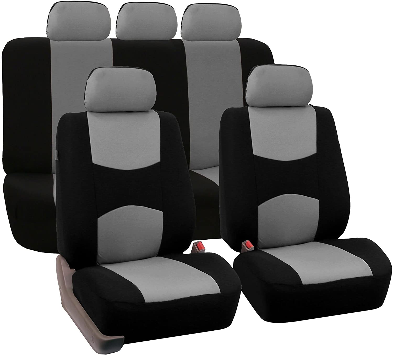 Set coprisedili universale nero e grigio - immagine 5