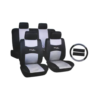 Set coprisedili universale nero grigio Breckner Germany