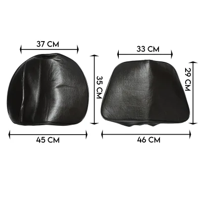 Set coprisedili universali per trattori, carrelli elevatori per schienale e sedile, ecopelle - immagine 2