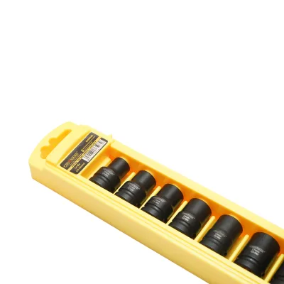 Set di 10 chiavi a bussola a impatto da 10-24 mm, attacco quadro da 1/2 pollice, materiale Cr-Mo, standard DIN 3121, Crownman Industrial. - immagine 4