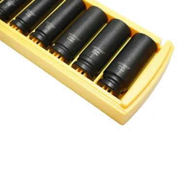 Set di 10 chiavi a bussola a impatto lunghe 10-24 mm, 1/2 pollice quadrato, materiale Cr-Mo, norma DIN 3121, industriale Crownman - immagine 3