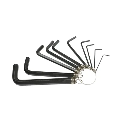 Set di 10 chiavi esagonali a brugola da 1,5 a 10 mm, acciaio al carbonio HRC 48-52 Crownman - immagine 2