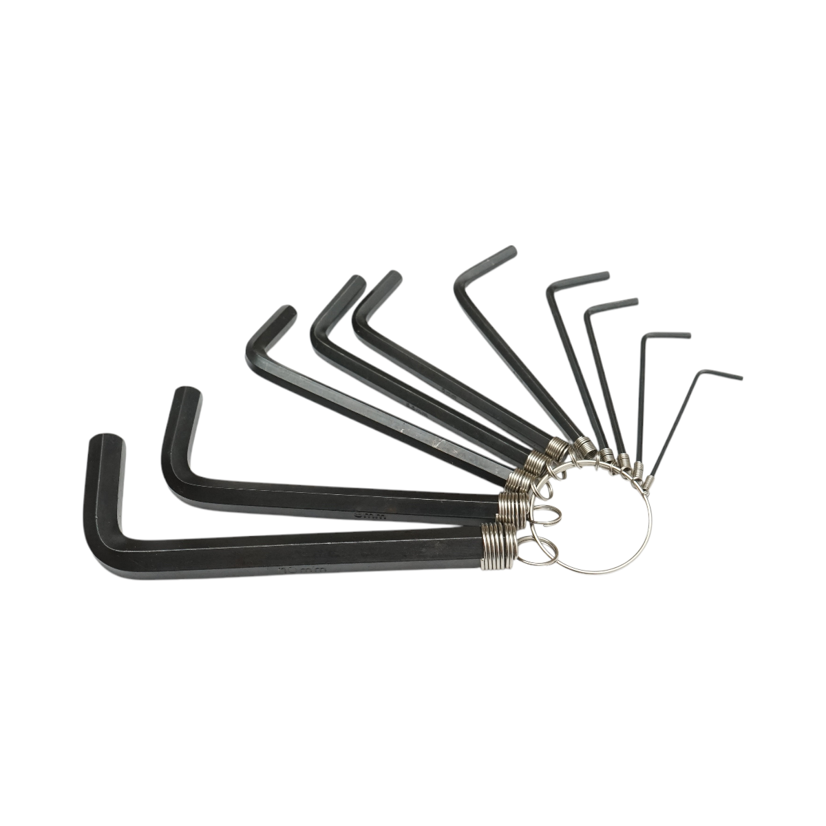Set di 10 chiavi esagonali a brugola da 1,5 a 10 mm, acciaio al carbonio HRC 48-52 Crownman - immagine 2