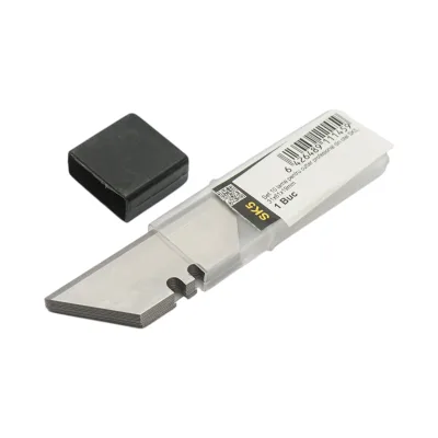 Set di 10 lame da taglio trapezoidali professionali da 19x61 mm in acciaio SK5 Crownman.