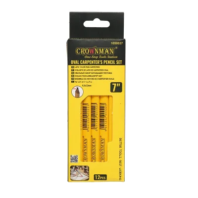 Set di 12 matite ovali da falegnameria Crownman, 178x4,2x2,2 mm.