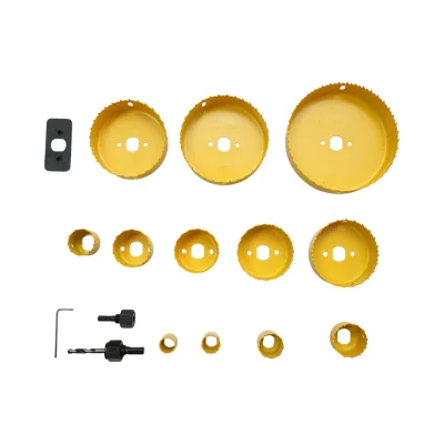 Set di 12 punte circolari da 19-127 mm per cartongesso, legno, PVC 16 pezzi Crownman - immagine 3