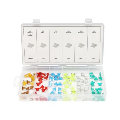 Set di 120 fusibili elettrici auto piatti mini - immagine 2