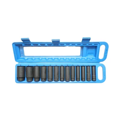 Set di 13 chiavi a bussola a impatto lunghe da 10-32 mm, quadrate da 1/2 pollice in acciaio Cr-Mo Breckner Germany - immagine 2