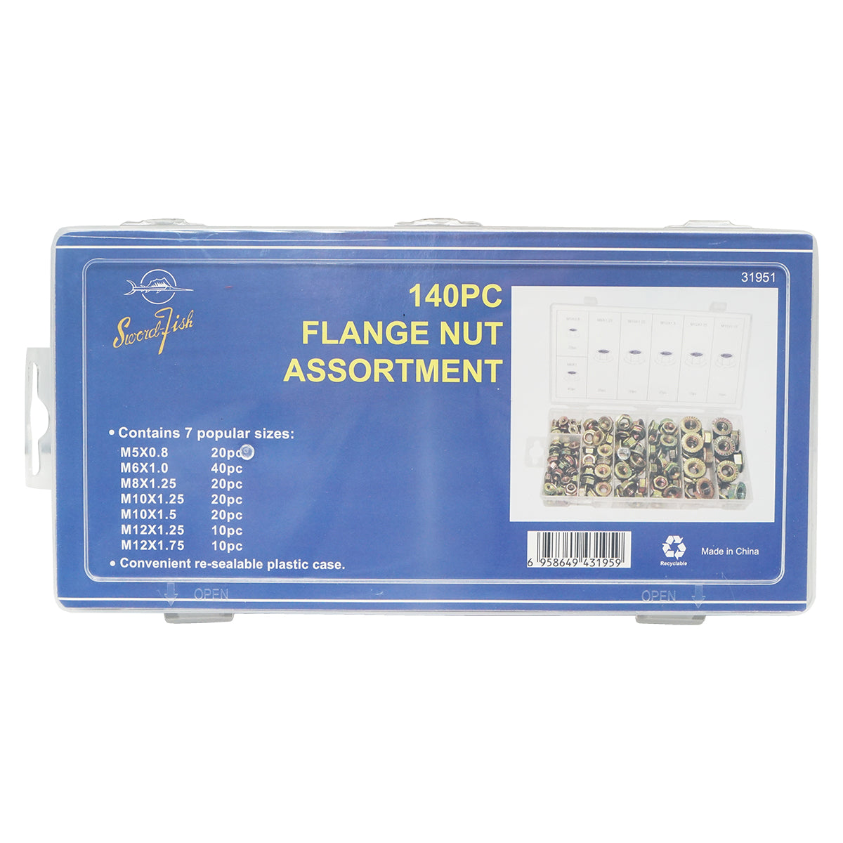 Set di 140 dadi autobloccanti con flangia Breckner Germany - immagine 3
