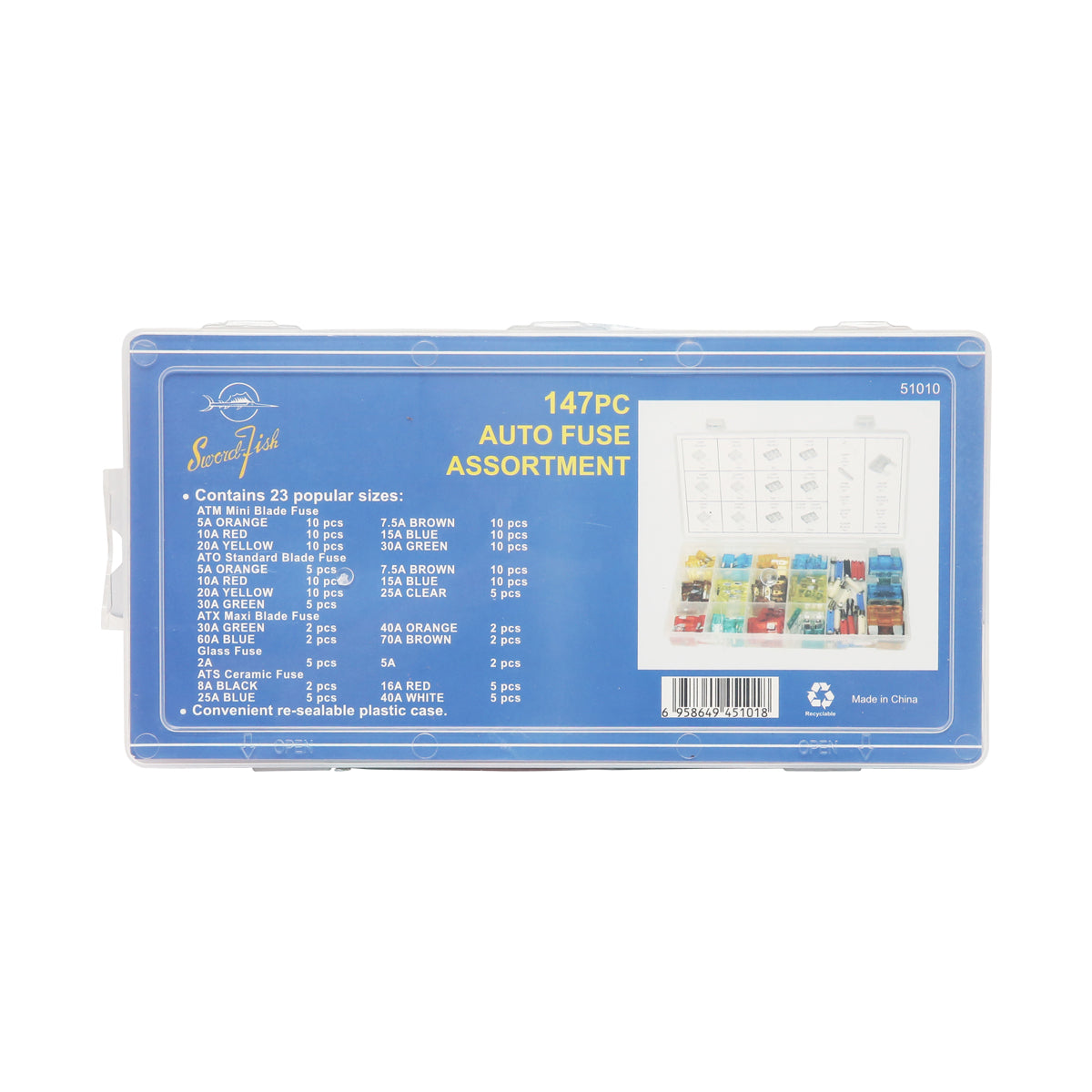 Set di 147 fusibili elettrici auto piatti e cilindrici. - immagine 4
