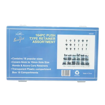 Set di 164 clip e morsetti di fissaggio per auto in plastica Breckner Germany - immagine 3