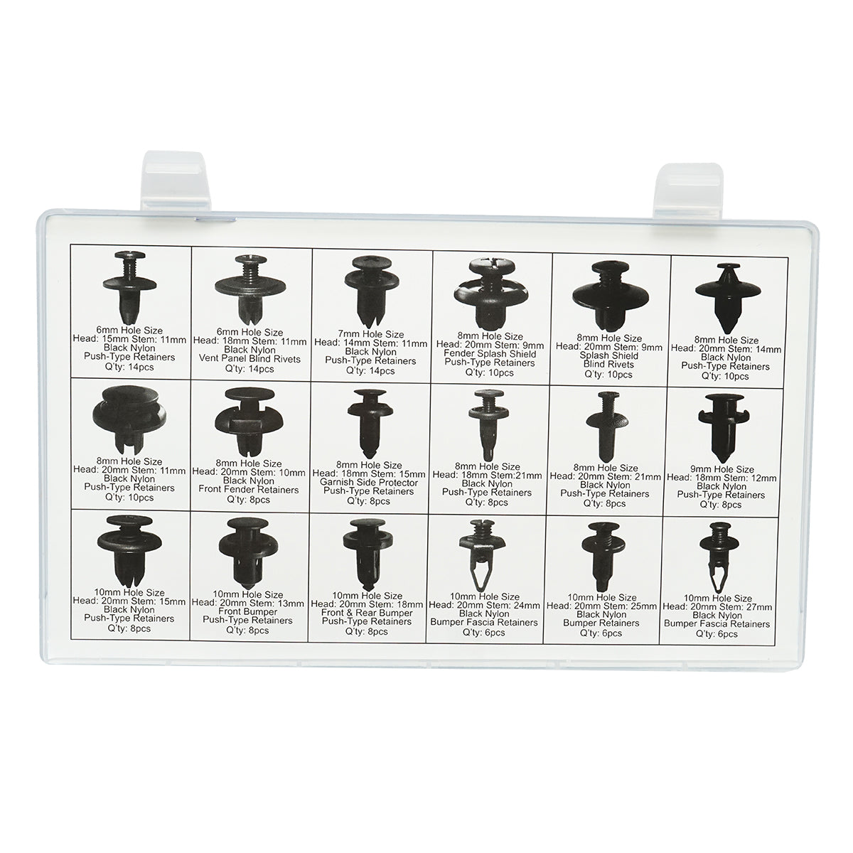 Set di 164 clip e morsetti di fissaggio per auto in plastica Breckner Germany - immagine 2