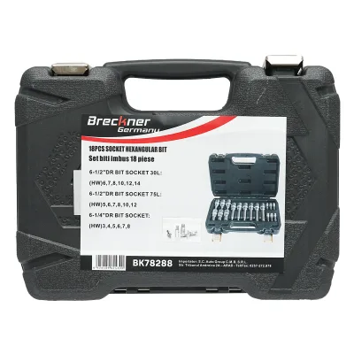 Set di 18 bussole esagonali lunghe e corte Breckner Germany - immagine 2