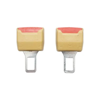 Set di 2 adattatori beige per cinture di sicurezza per auto