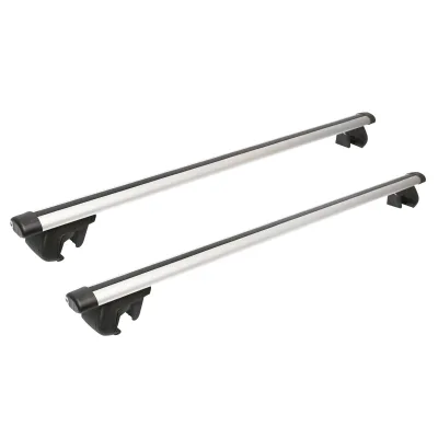 Set di 2 barre portatutto in alluminio con sistema antifurto 1200mm Breckner Germany