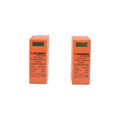 Set di 2 cartucce per scaricatore di sovratensione DC SPD 2P-20KA 1000V Leader