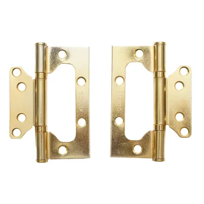 Set di 2 cerniere complanari 100×73 mm zincate con viti - immagine 2