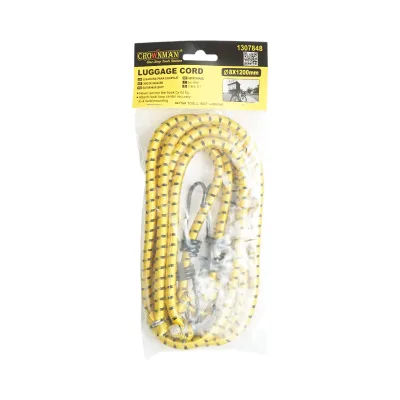 Set di 2 corde elastiche con ganci 8x1200mm per l'ancoraggio del carico Crownman - immagine 2