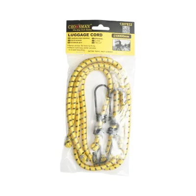 Set di 2 corde elastiche con ganci 8x800mm per l'ancoraggio del carico  Crownman - immagine 2