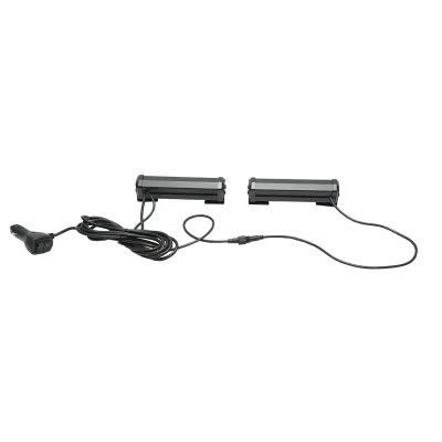 Set di 2 lampade LED gialle 12V, 18W, 17 modalità stroboscopiche, alloggiamento in alluminio 165x42x42mm - immagine 3