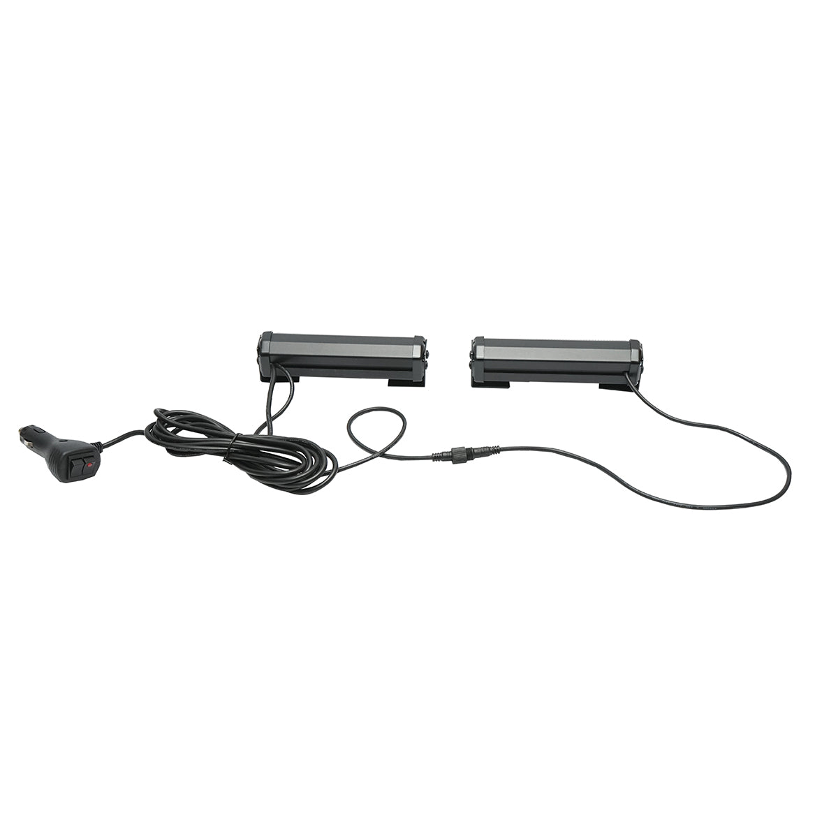 Set di 2 lampade LED gialle 12V, 18W, 17 modalità stroboscopiche, alloggiamento in alluminio 165x42x42mm - immagine 3