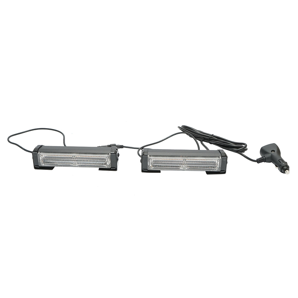 Set di 2 lampade LED gialle 12V, 18W, 17 modalità stroboscopiche, alloggiamento in alluminio 165x42x42mm