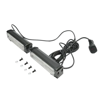 Set di 2 lampade LED gialle 12V, 18W, 17 modalità stroboscopiche, alloggiamento in alluminio 165x42x42mm - immagine 2