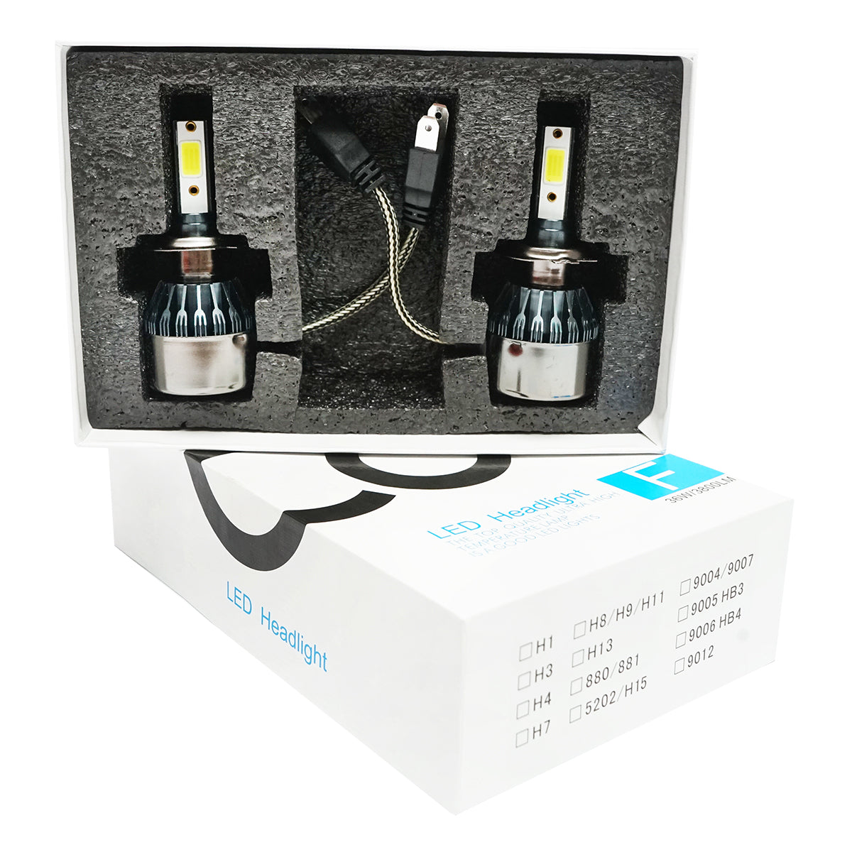 Set di 2 lampadine LED H7 36W/3800LM C6-H7, 12V, 6500K