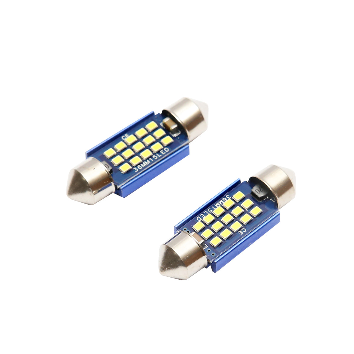 Set di 2 lampadine LED SMD SOFIT 36mm 12V 0,2A luce fredda - immagine 2