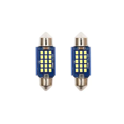 Set di 2 lampadine LED SMD SOFIT 36mm 12V 0,2A luce fredda