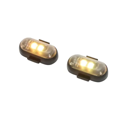 Set di 2 luci stroboscopiche LED RGB con telecomando, 10 modalità, 8 colori, batteria al litio ricaricabile da 110 mAh USB-C IP65 - immagine 6