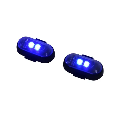 Set di 2 luci stroboscopiche LED RGB con telecomando, 10 modalità, 8 colori, batteria al litio ricaricabile da 110 mAh USB-C IP65 - immagine 5