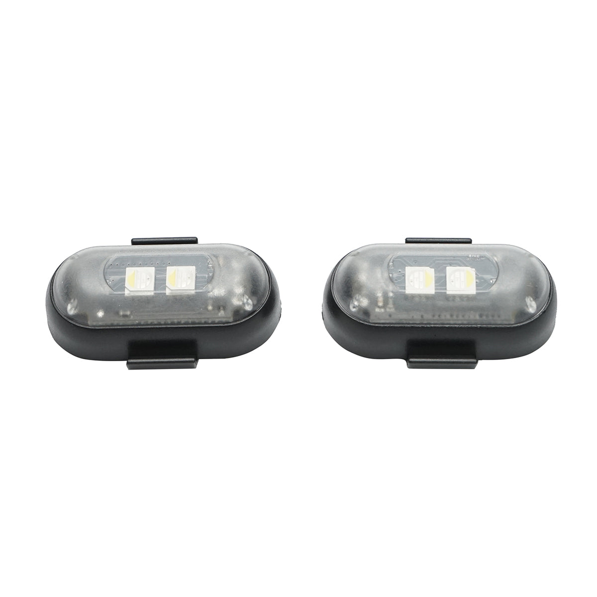 Set di 2 luci stroboscopiche LED RGB con telecomando, 10 modalità, 8 colori, batteria al litio ricaricabile da 110 mAh USB-C IP65 - immagine 3