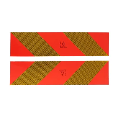 Set di 2 pellicole riflettenti a strisce per la testa del trattore del camion 57x13,5cm