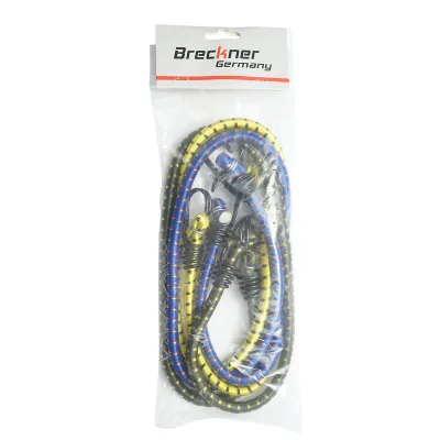 Set di 3 corde elastiche con ganci per ancoraggio carico, 10mmx100cm - immagine 2