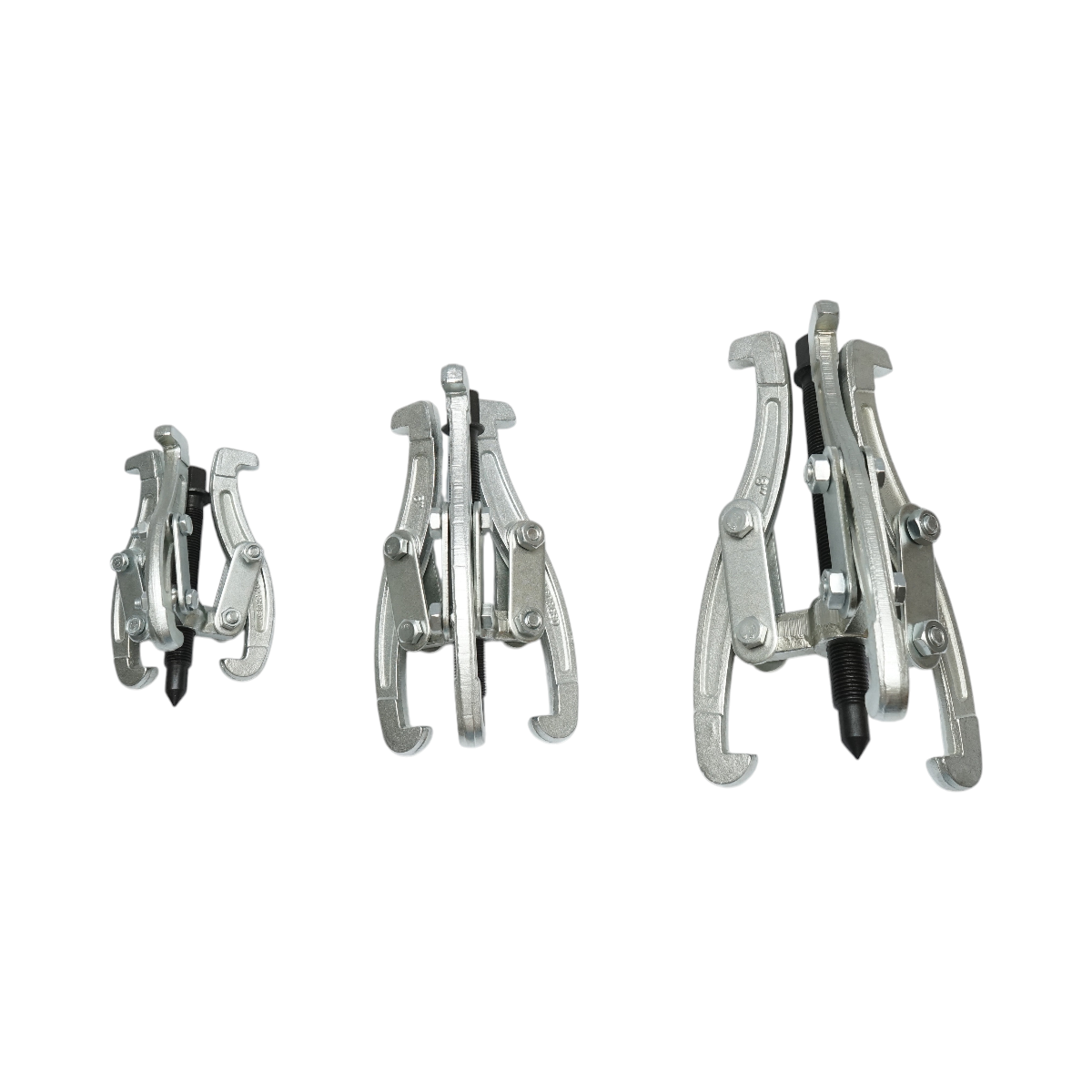 Set di 3 estrattori per cuscinetti a 3 bracci da 100 mm, 150 mm, 200 mm