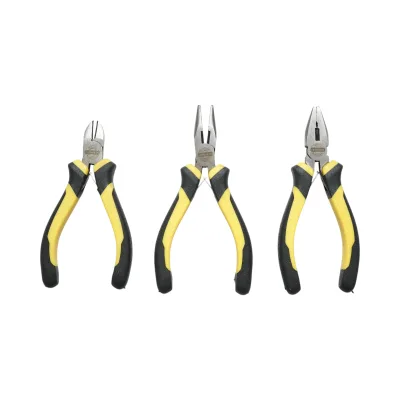 Set di 3 mini pinze combinate brevettate, a punta fine, punta affilata 115 mm Crownman - immagine 2
